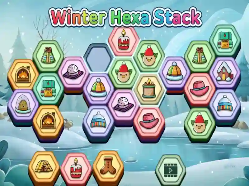 Игра Winter Hexa Stack онлајн