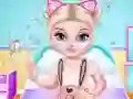 Игра Naughty Baby Elsa's Weekend онлајн