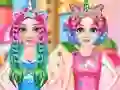 Игра Princesses Rainbow Unicorn Hair Salon онлајн