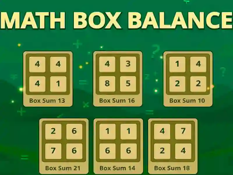 Игра Math Box Balance онлајн