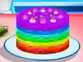 Игра Cooking Rainbow Cake онлајн