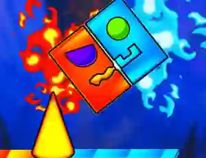 Игра Fire And Water Geometry Dash онлајн