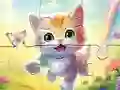 Игра Jigsaw Puzzle: Kitten With Butterfly онлајн