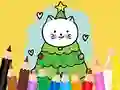 Игра Coloring Book: Cats And Christmas Tree онлајн
