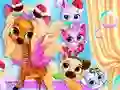 Игра Pets Grooming Bubble Party онлајн