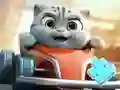 Игра Jigsaw Puzzle: Cat Racing Driver онлајн