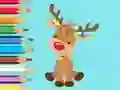 Игра Coloring Book: Cute Christmas Reindeer онлајн