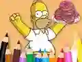 Игра Coloring Book: Simpson Doughnut онлајн