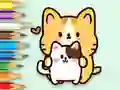 Игра Coloring Book: Hugging Cat онлајн