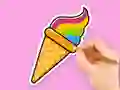 Игра Coloring Book: Rainbow Ice Cream онлајн