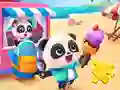 Игра Jigsaw Puzzle: Baby Panda Ice Cream Car онлајн