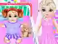 Игра Little Elsa Caring Day онлајн