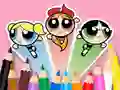 Игра Coloring Book: The Powerpuff Girls онлајн
