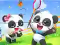 Игра Jigsaw Puzzle: Baby Panda Spring Outing онлајн