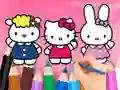 Игра Coloring Book: Hello Kitty With Friends онлајн