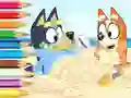 Игра Coloring Book: Bluey On The Beach онлајн