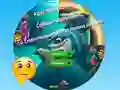 Игра Round Jigsaw Puzzle Collect Pictures of Funny Ocean Inhabitants онлајн