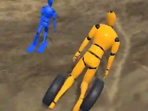 Игра Ragdoll Racing: Extreme Downhill онлајн