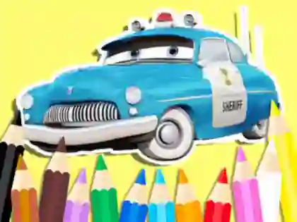 Игра Coloring Book: Cars Sheriff онлајн