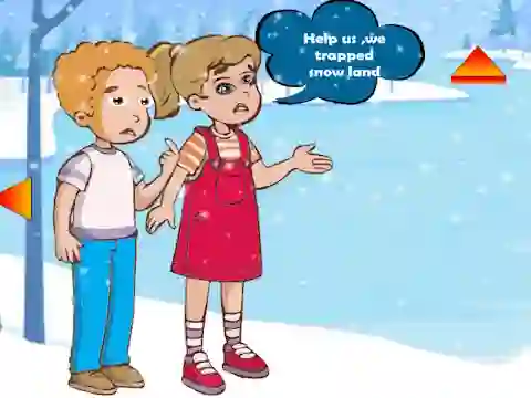 Игра Siblings Escaped Snow Land онлајн