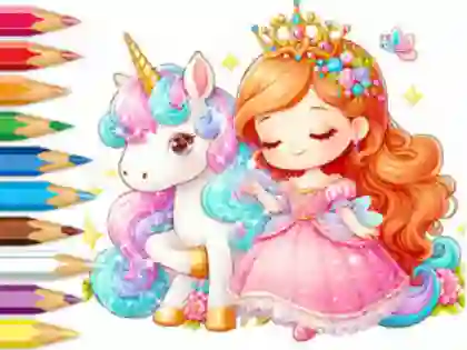 Игра Coloring Book: Unicorn Secret Whisper онлајн