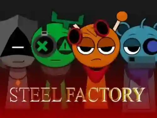 Игра Sprunki x SepBox: Steel Factory онлајн
