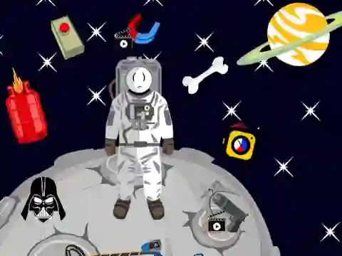 Игра Stickman in Space онлајн