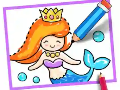 Игра Toddler Drawing: Mermaid онлајн