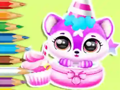 Игра Coloring Book: Baby Fluff's Birthday онлајн
