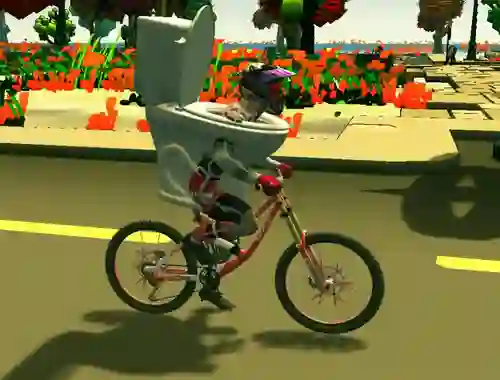 Игра Skibidi Toilet Bike Riding онлајн