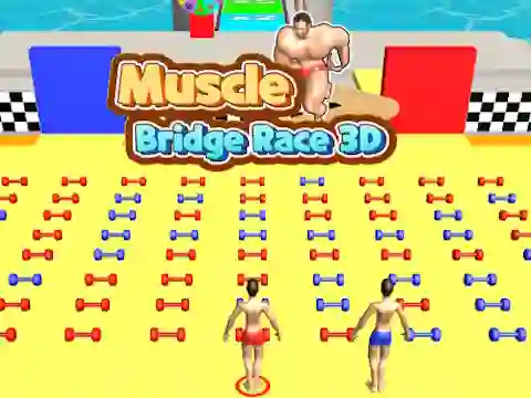 Игра Muscle Bridge Race 3D онлајн