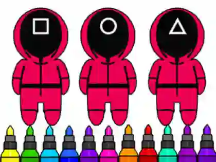 Игра Coloring Book: Squid Game Mask онлајн