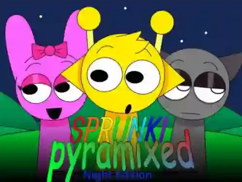 Игра Sprunki Pyramixed: Night Edition онлајн