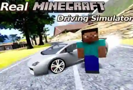 Игра Real Minecraft Driving Simulator онлајн
