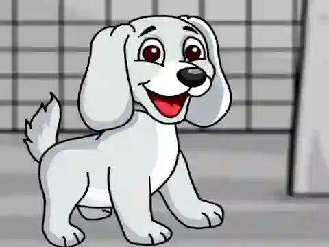 Игра Rescue the White Puppy from Cage онлајн