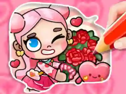 Игра Coloring Book: Avatar Valentine's онлајн
