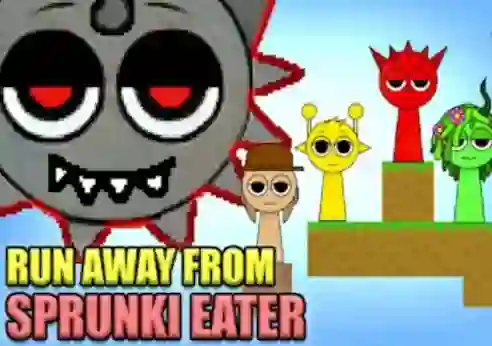 Игра Run Away From Sprunki Eater онлајн