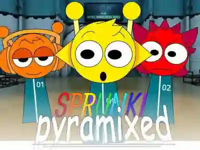 Игра Sprunki Pyramixed: Squid Game онлајн