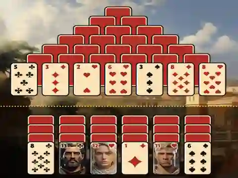 Игра Pyramid Solitaire Ancient Rome онлајн