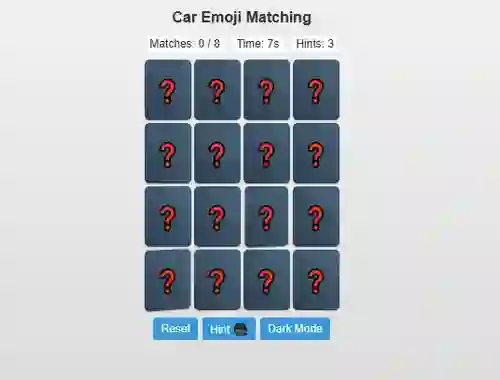 Игра Car Emoji Matching онлајн
