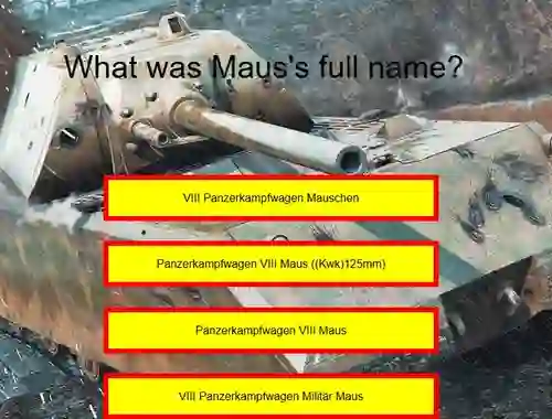 Игра Tank Quiz: Maus онлајн