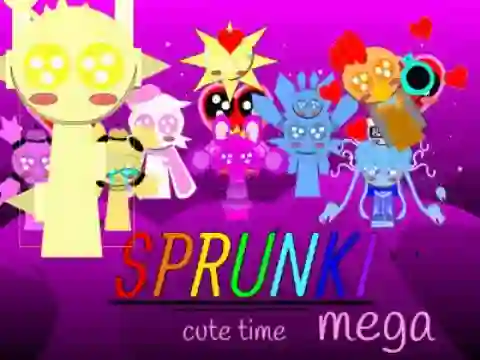 Игра Sprunki Cute Time Mega!!! онлајн