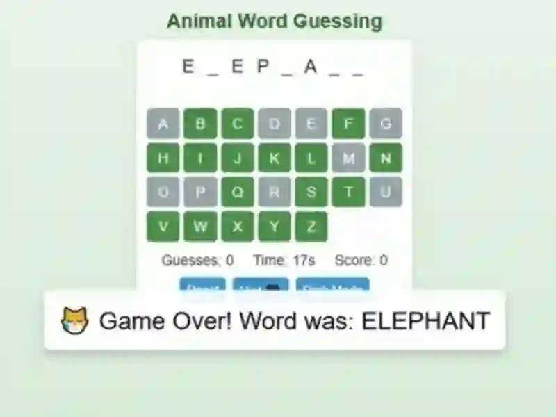 Игра Animal Word Guessing Game онлајн