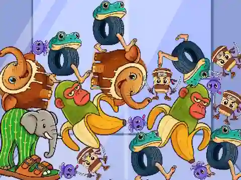 Игра Italian Brainrot: Animals Merge Puzzle онлајн