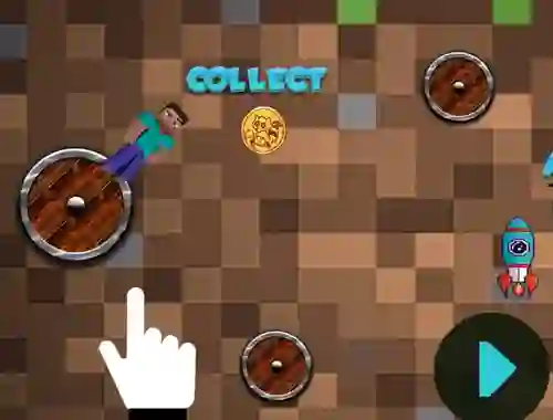 Игра Mineblock Rotate And Fly Adventure онлајн