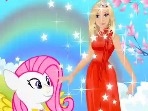 Игра Barbie and Pony Dressup онлајн