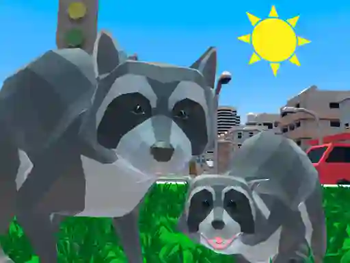 Игра Raccoon Adventure City Simulator 3d онлајн