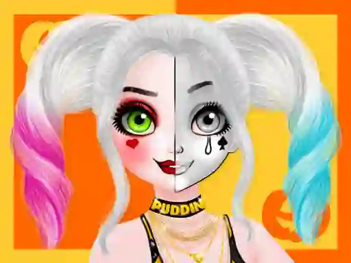Игра Princess Halloween Makeup Halffaces Tutorial онлајн