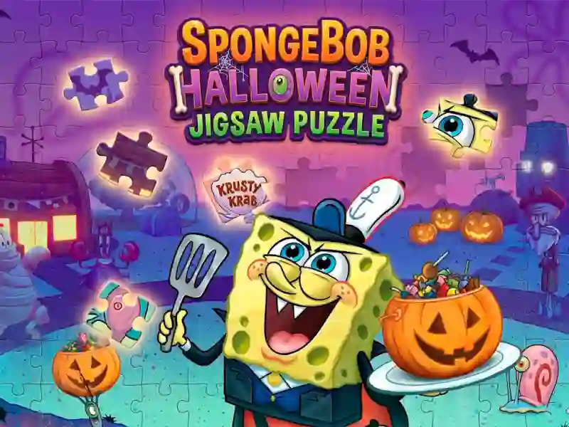 Игра SpongeBob Halloween Jigsaw Puzzle онлајн