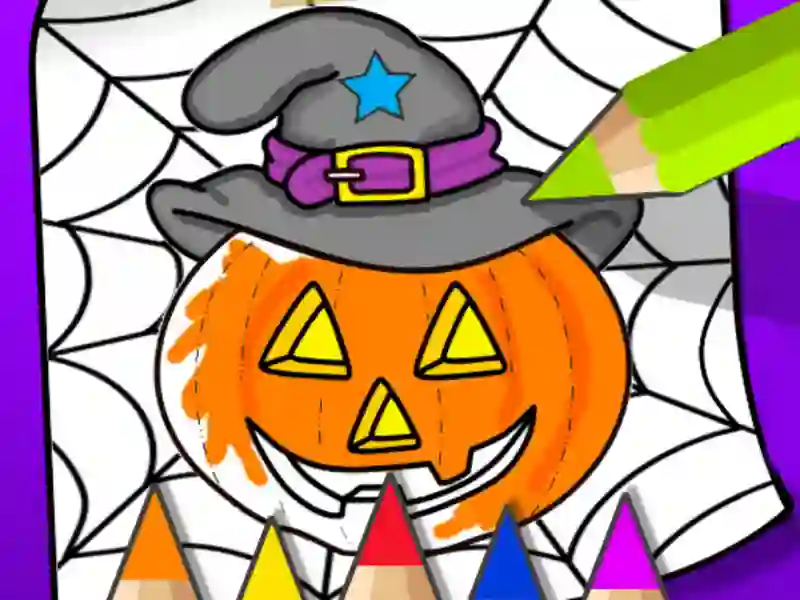 Игра Halloween Coloring Book онлајн